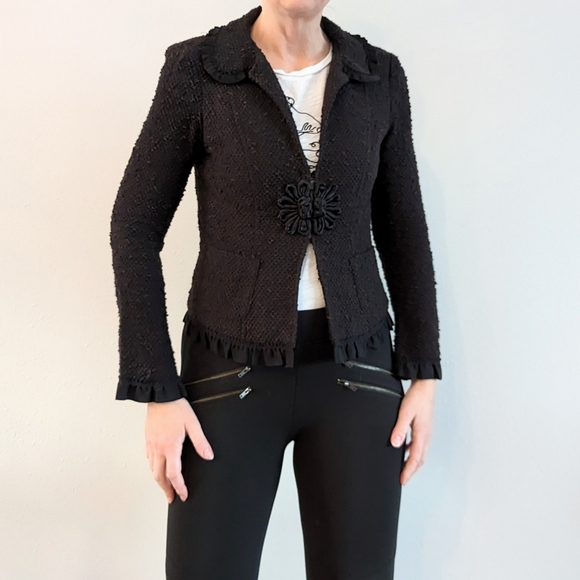 NANETTE LEPORE vintage inspired fitted jacket S XS - Picture 3 of 12